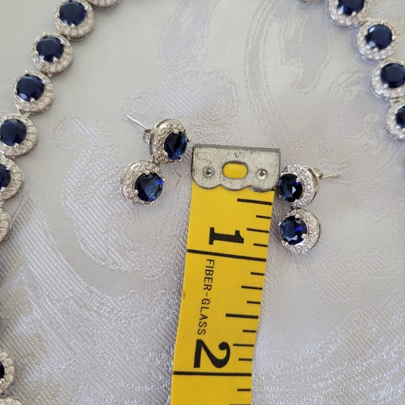 Vintage Beautiful Jewelry Set Necklace Is 18" Bracelet 7" - Picture 13 of 15